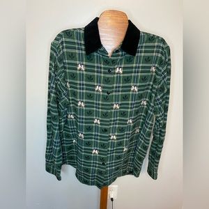 Vintage Embroidered Flannel‎ Shirt